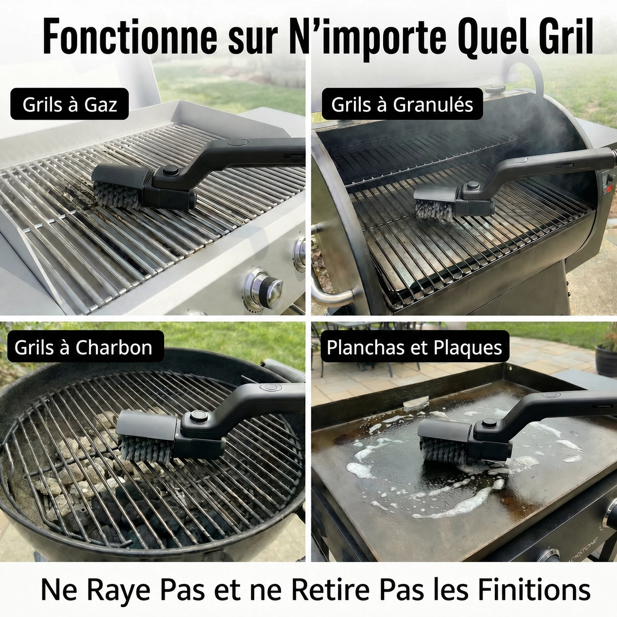 GrillFacile Pro - Brosse électrique pour barbecue